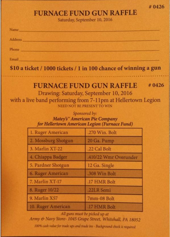 Furnace Run Raffle