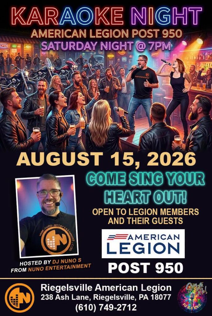 ALP 950 Karaoke, Saturday, August 15, 2026, @ 7:00 PM