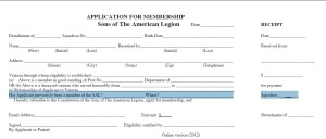 SAL Membership Applicaiton